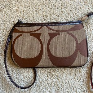 Brown Coach Wristlet